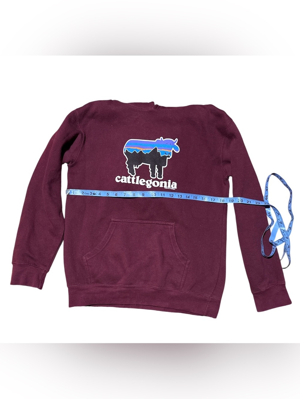 Cattlegonia Maroon Graphic Sweatshirt